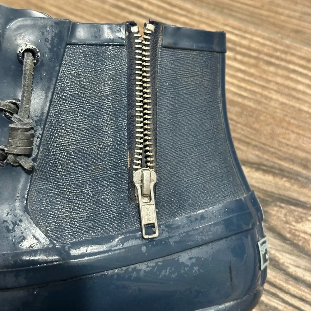 Sperry Navy Salt Water Duck Rain Boots - Picture 6 of 8